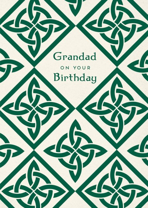 Pigment Irish Illustration Celtic Modern Grandad Birthday Card