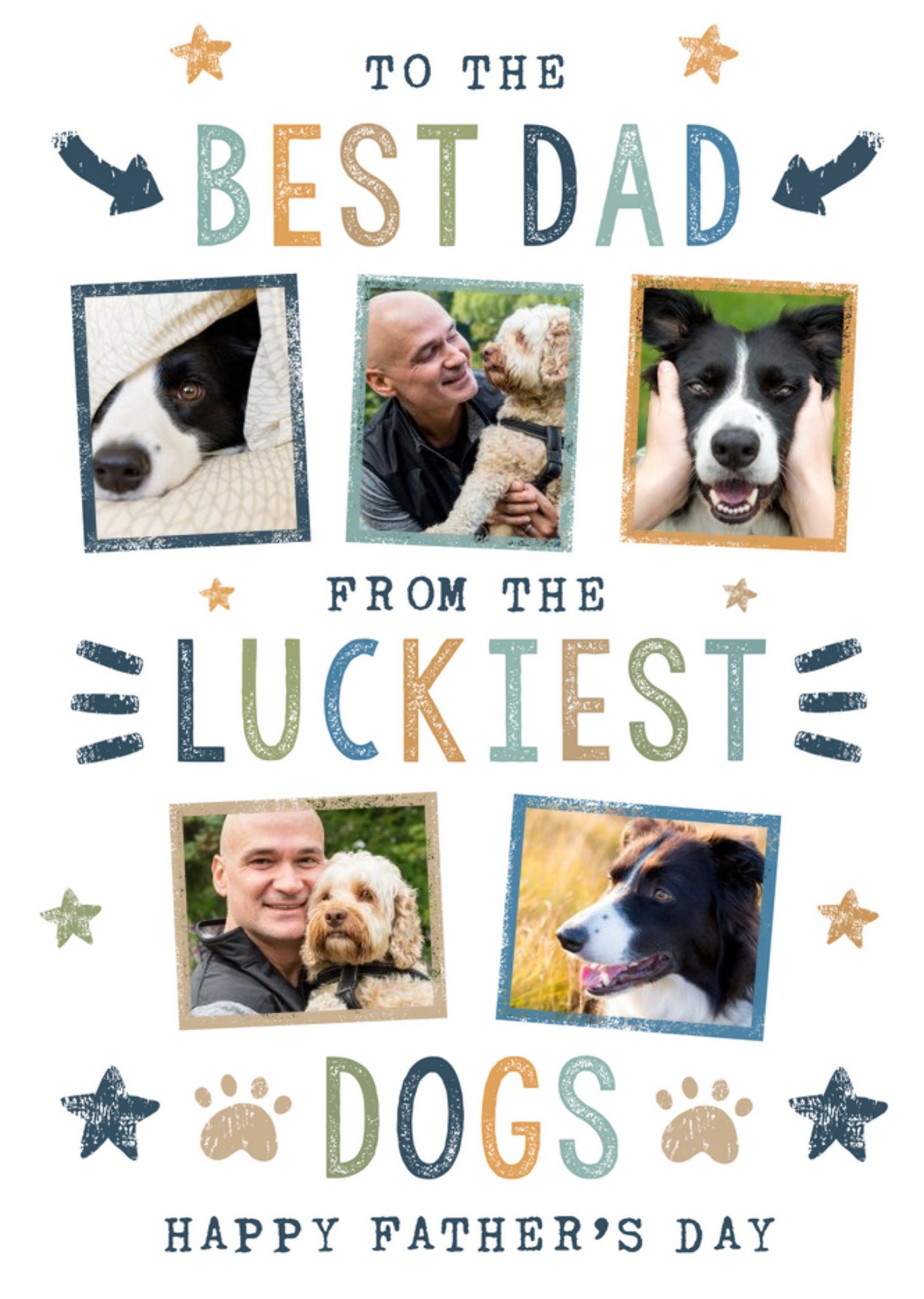 To The Best Dad From The Dog Photo Upload Card Ecard