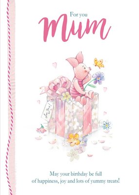 Birthday card for Mum - Winnie the Pooh - Piglet