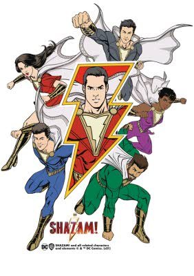 Shazam! Superheros Lightning Bolt T-Shirt