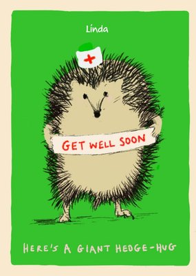 Get Well Soon Hedgehog Card