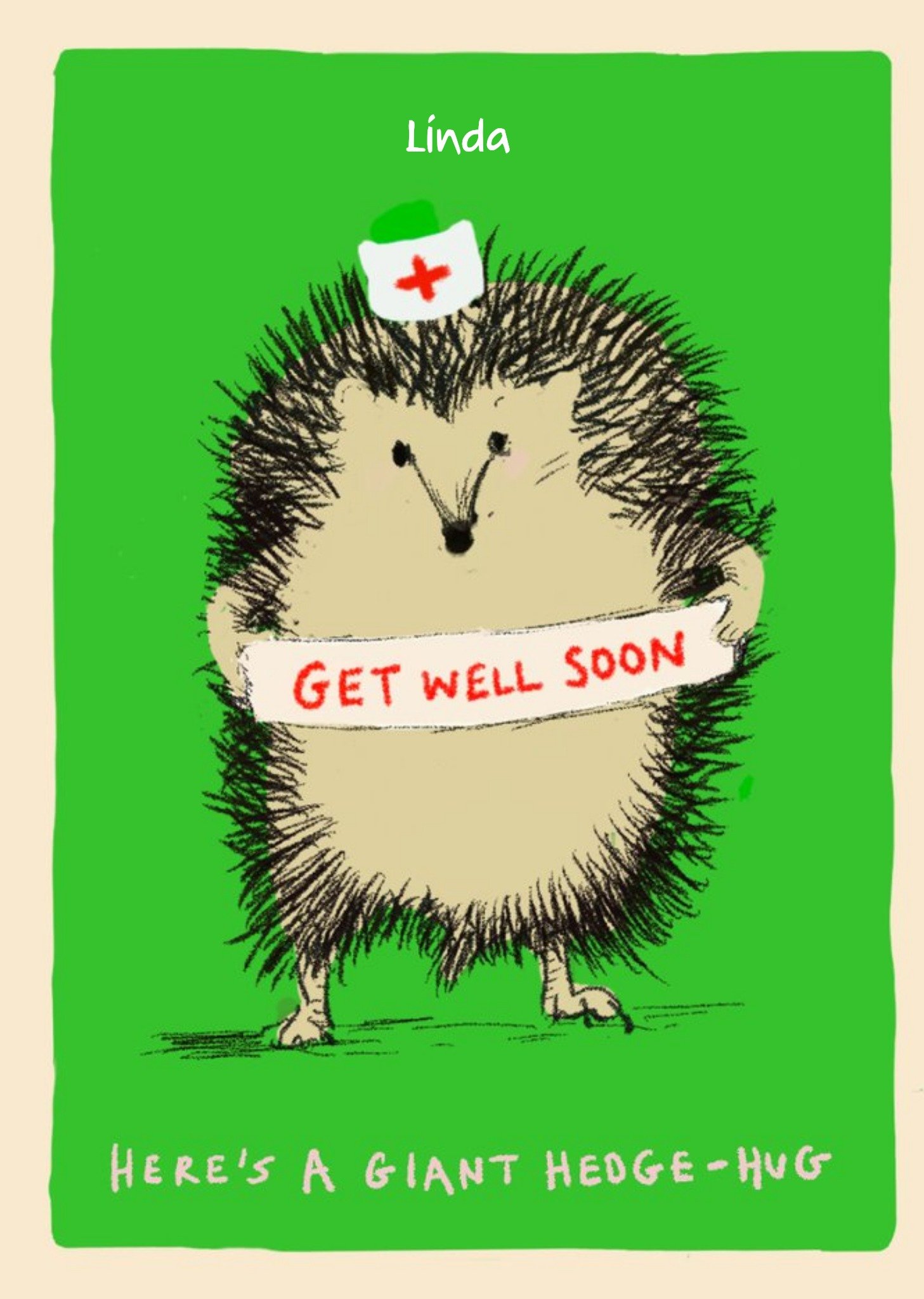 Get Well Soon Hedgehog Card