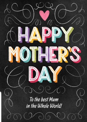 Chalk Lettering Mother's Day Card
