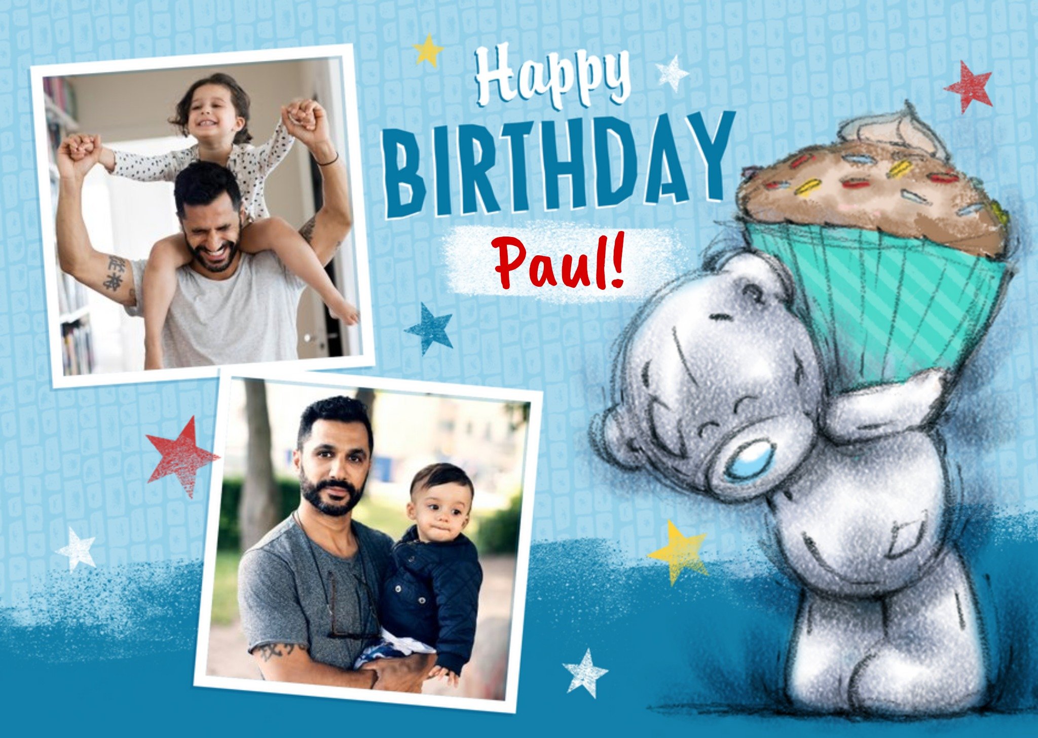 Me To You Tatty Teddy Happy Birthday Multi-Photo Card Ecard