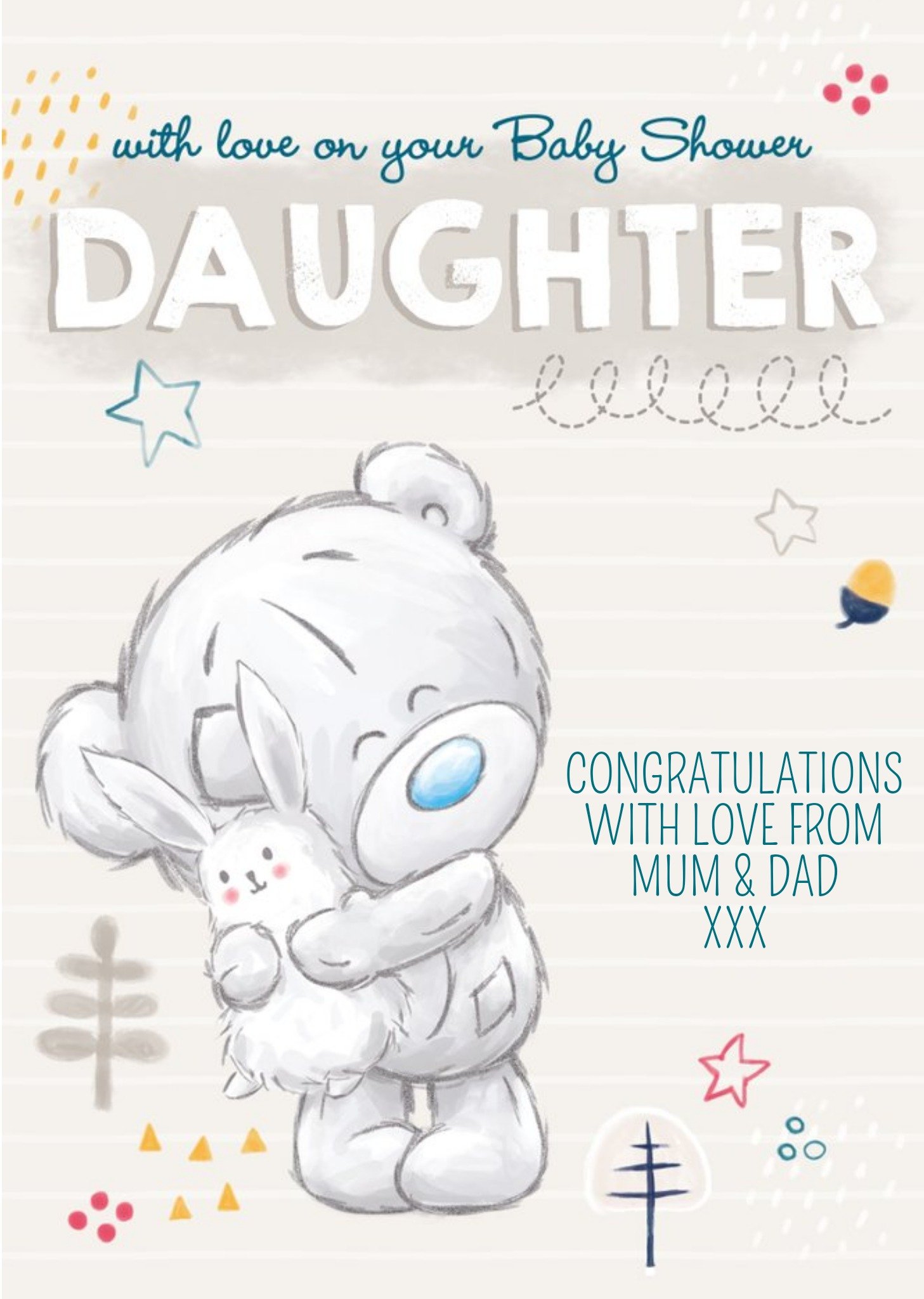 Tiny Tatty Teddy Tatty Teddy Baby Shower For Daughter Card Ecard