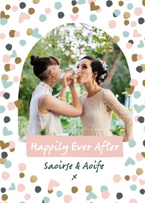Photo Upload Happy Ever After Wedding Card