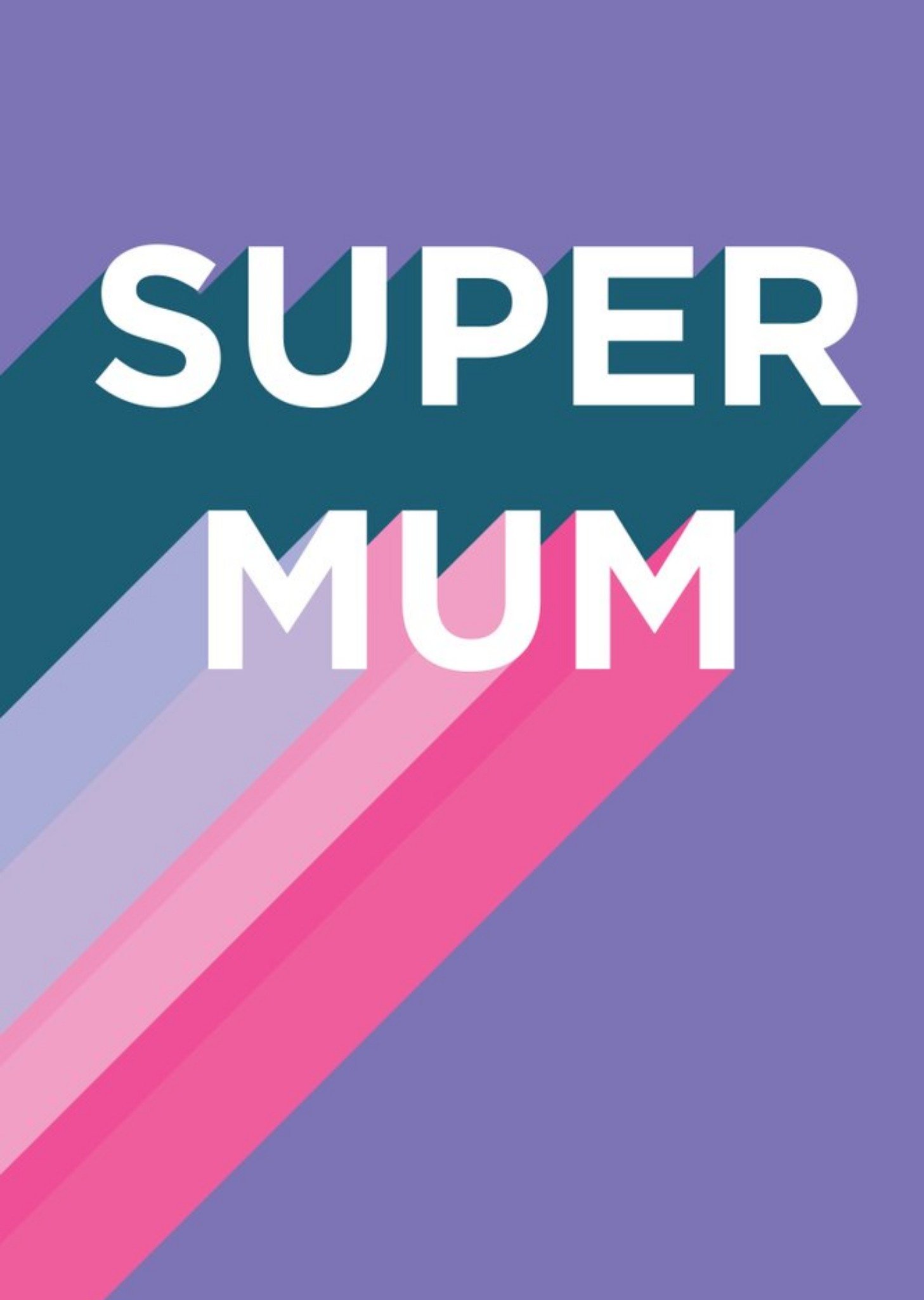 Moonpig Typographic Super Mum Card Ecard