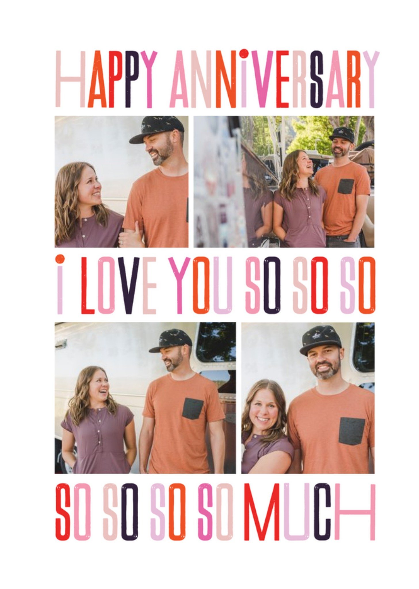 Kate Smith Co. Love You So Much Multi-Photo Anniversary Card Ecard