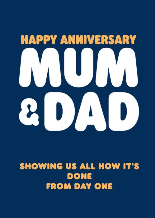 Happy Anniversary Mum And Dad Humour Quote Anniversary Card