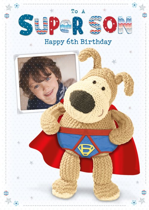 Personalised Photo Happy Birthday Super Son Card