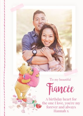 Disney Winnie the Pooh To my beautiful Fiancée Birthday Card