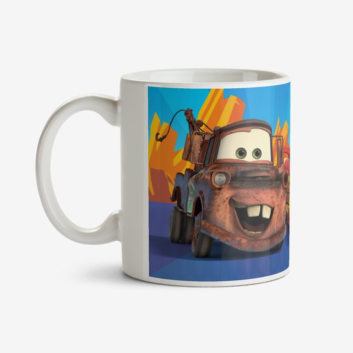 Lightning Mcqueen Mug, Handpainted Coffee Mug Ceramic, Gift Mug