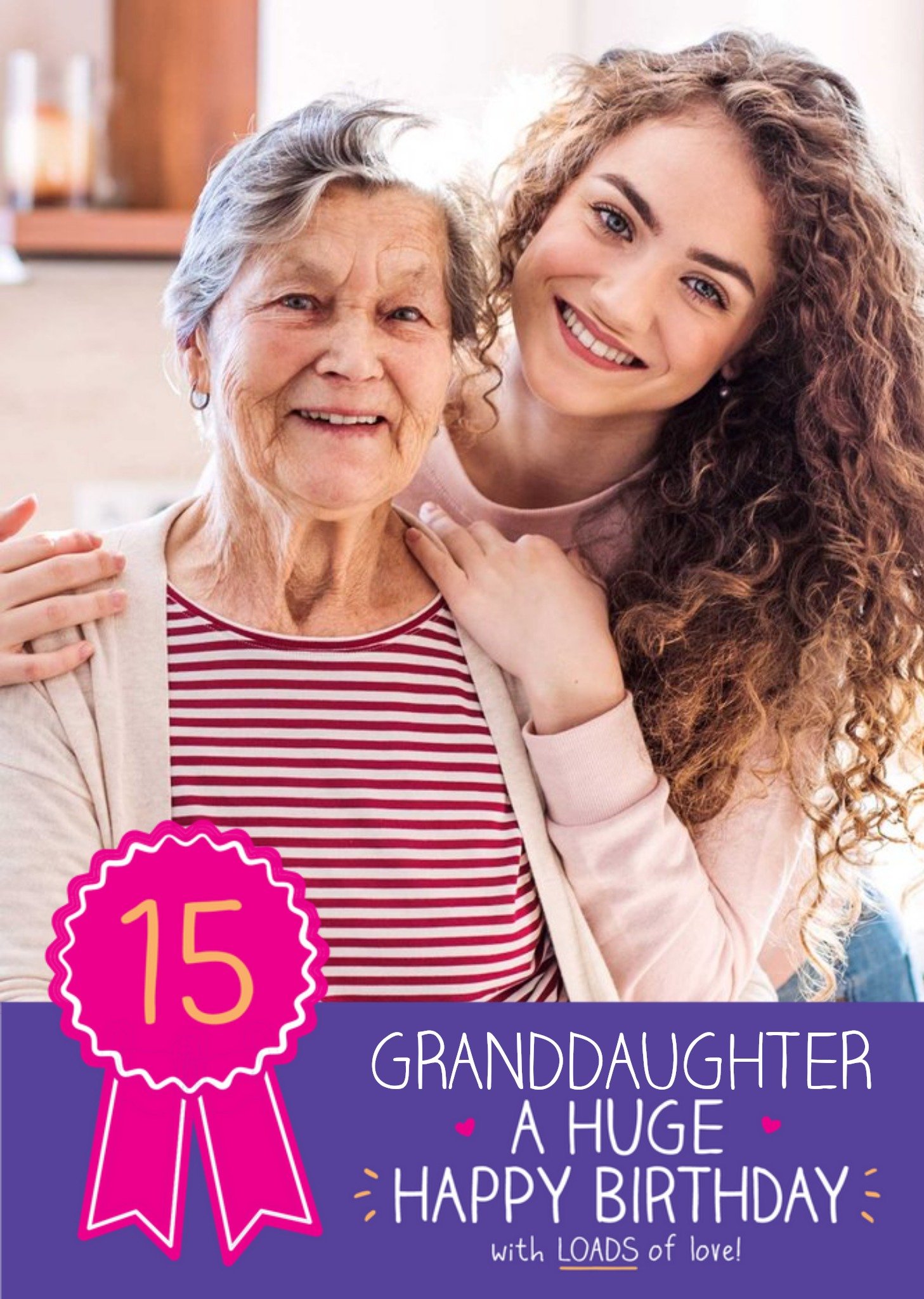 Happy Jackson Granddaughter Photo Upload 15th Birthday Card Ecard