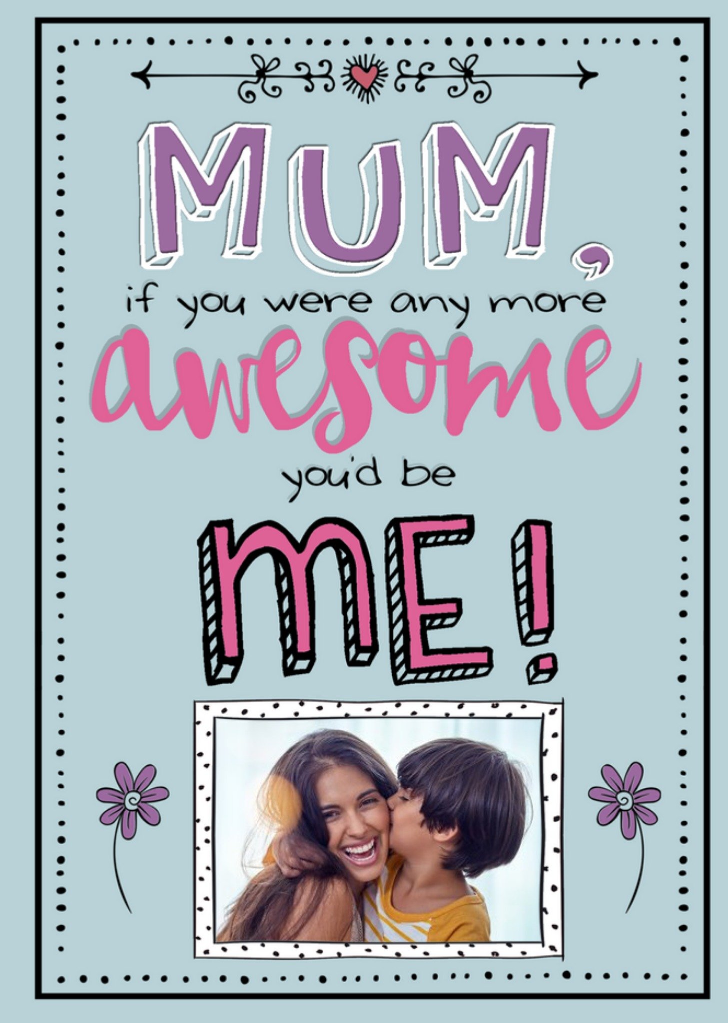 Mum If You Were Any More Awesome Mother's Day Photo Card Ecard