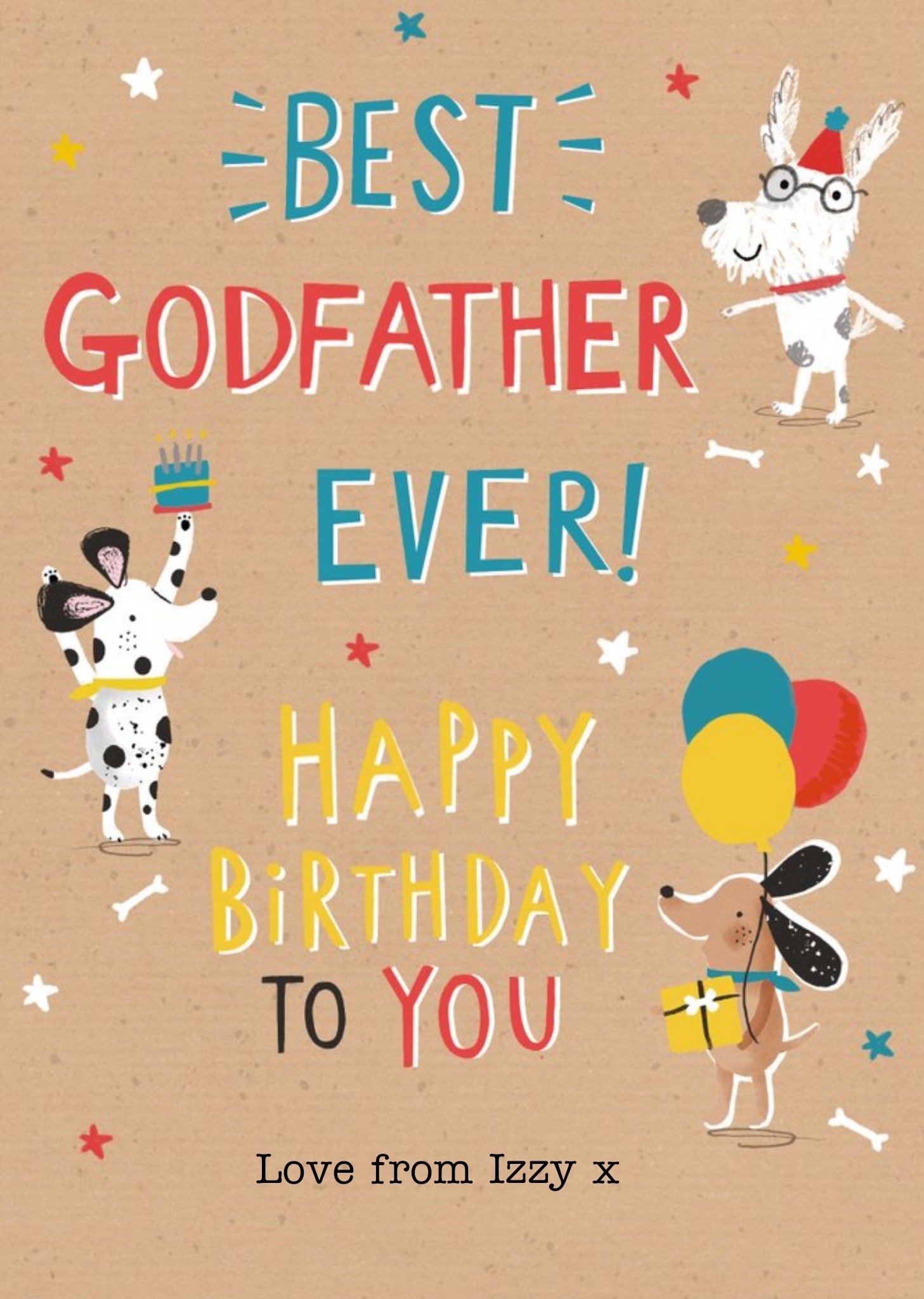 Moonpig Clintons Best Godfather Ever Card, Large