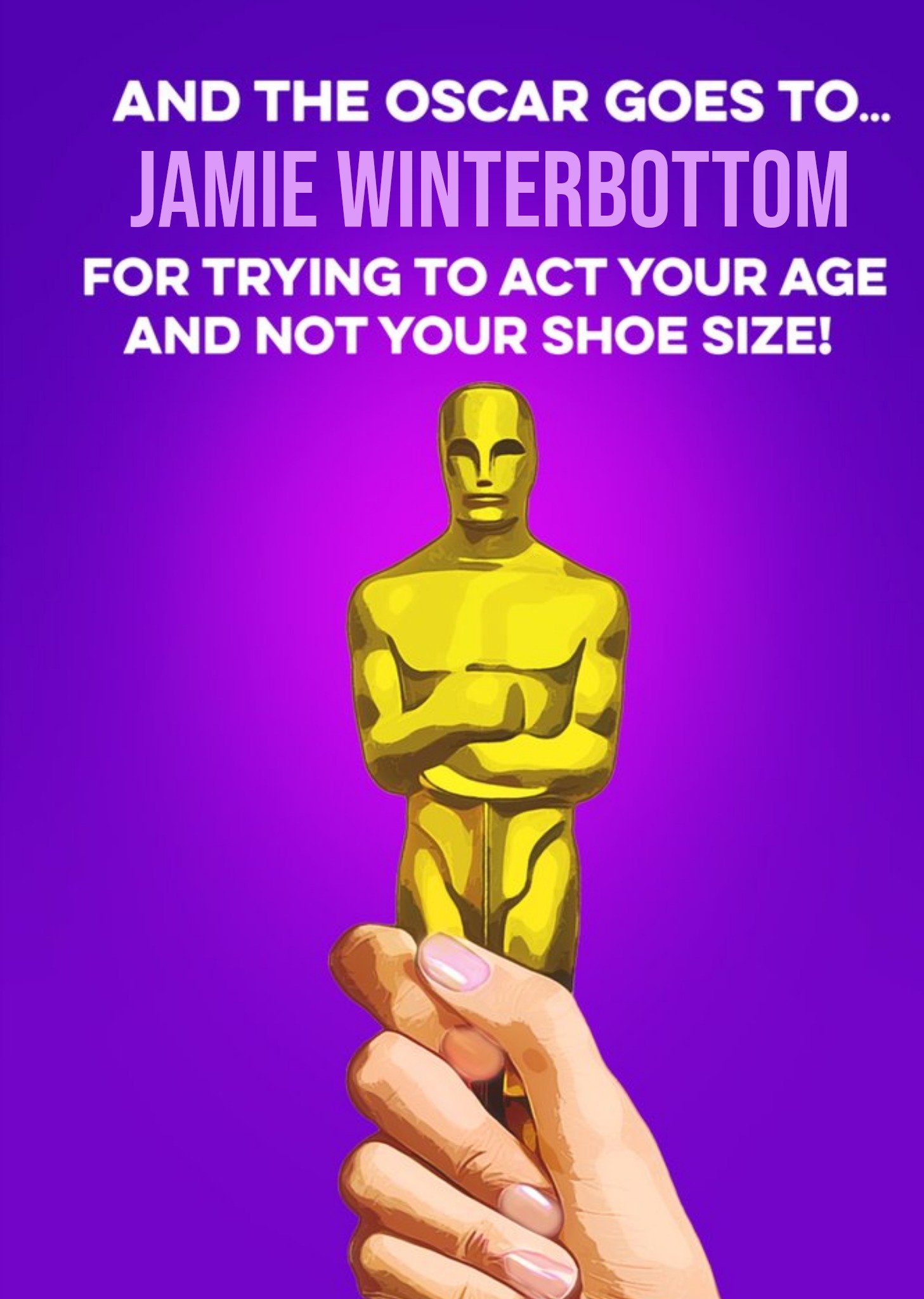 Trophy Act Your Age Not Shoe Size Card Ecard