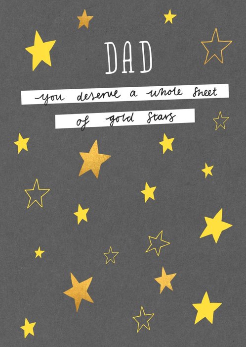 All The Gold Stars Father's Day Card