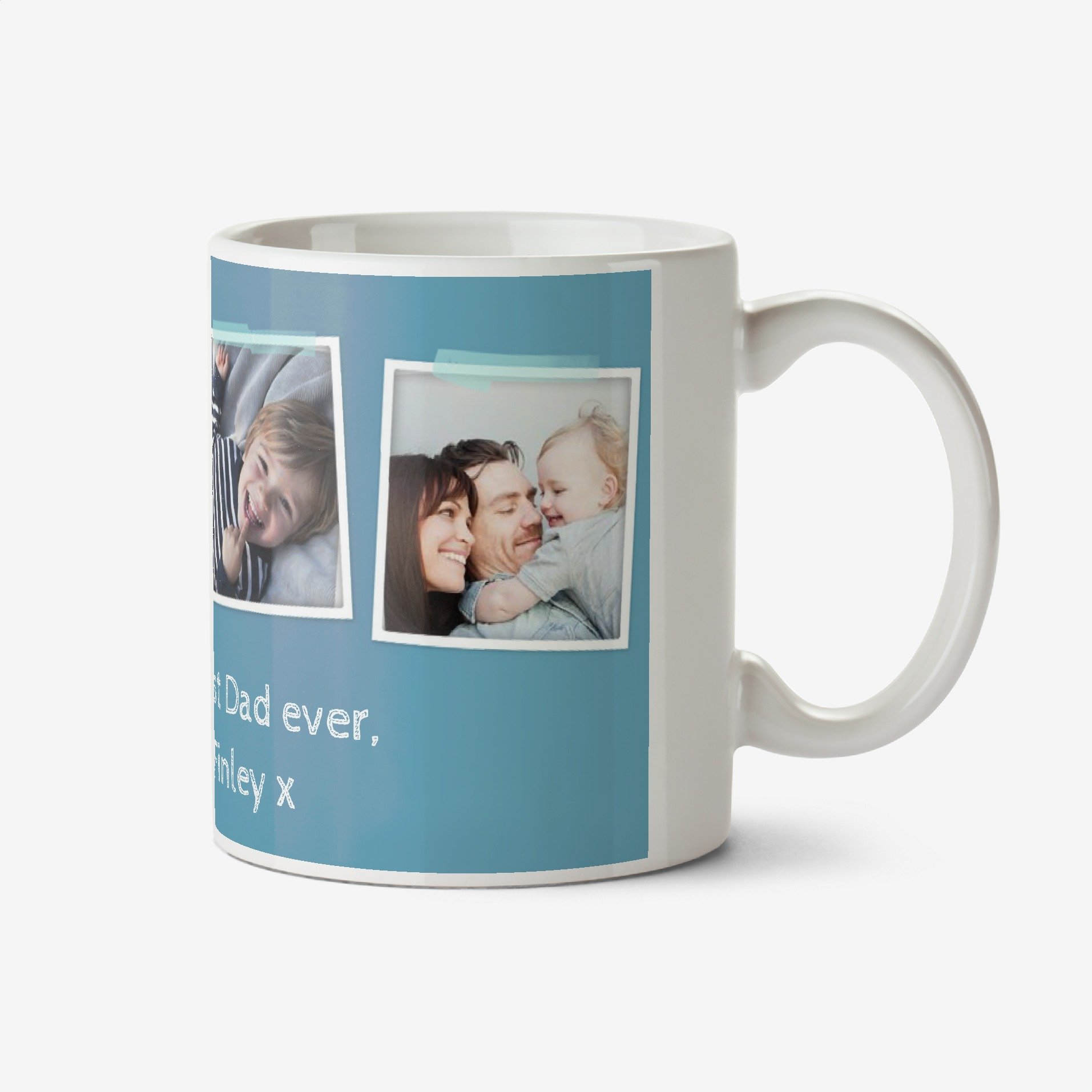 Blue Photo Upload Personalised Mug Ceramic Mug