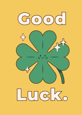 Four Leaf Clover Good Luck Card