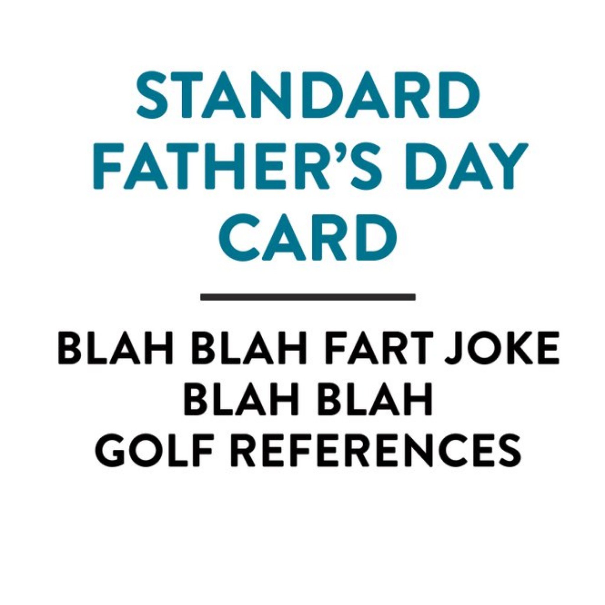 Humorous Typography Standard Father's Day Card, Square