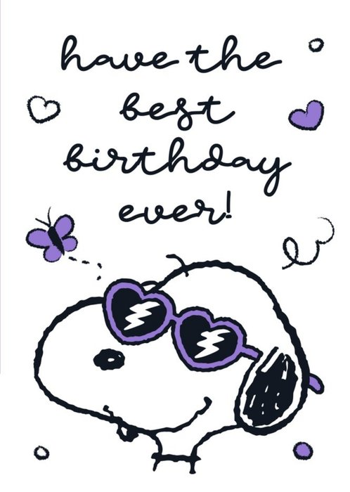 Cute Peanuts Snoopy Have The Best Birthday Ever Card