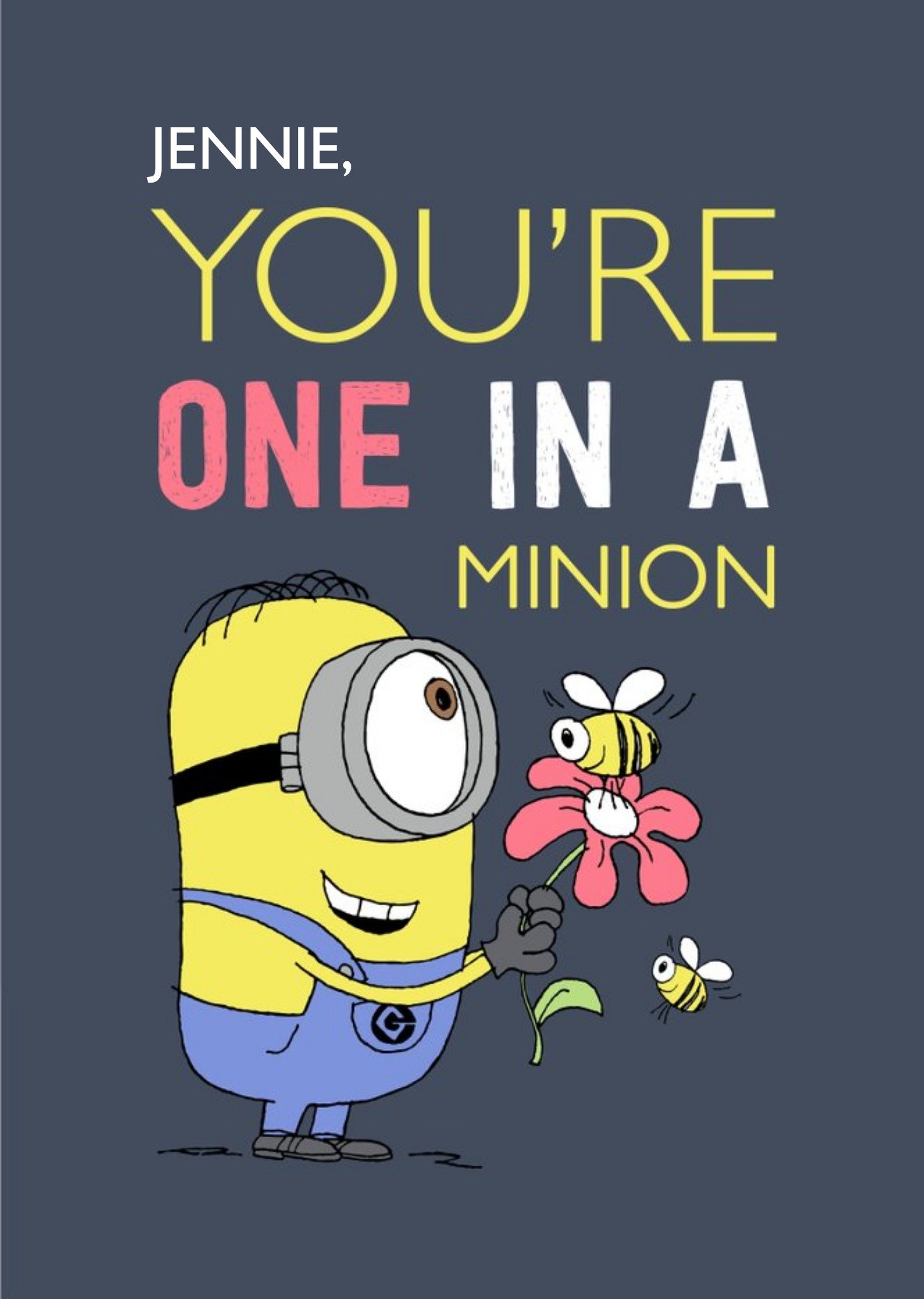 Despicable Me Minions You're One In A Minion Birthday Card, Large