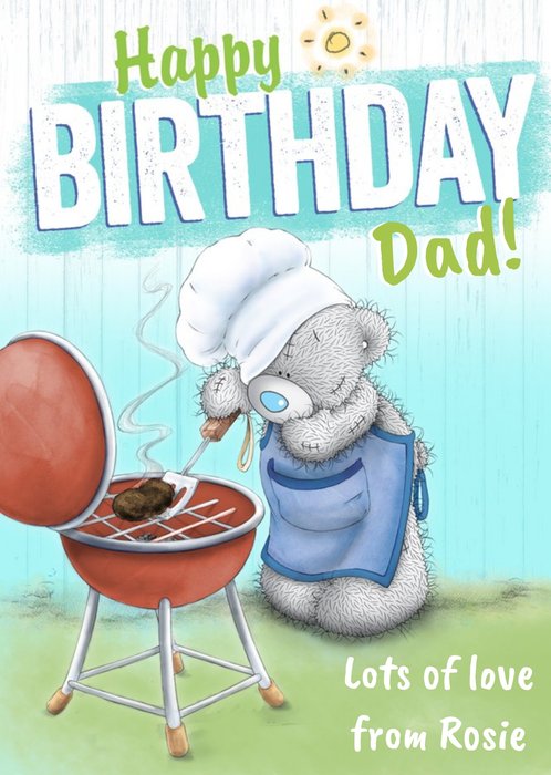 Me To You Tatty Teddy Barbequing Happy Birthday Dad Card