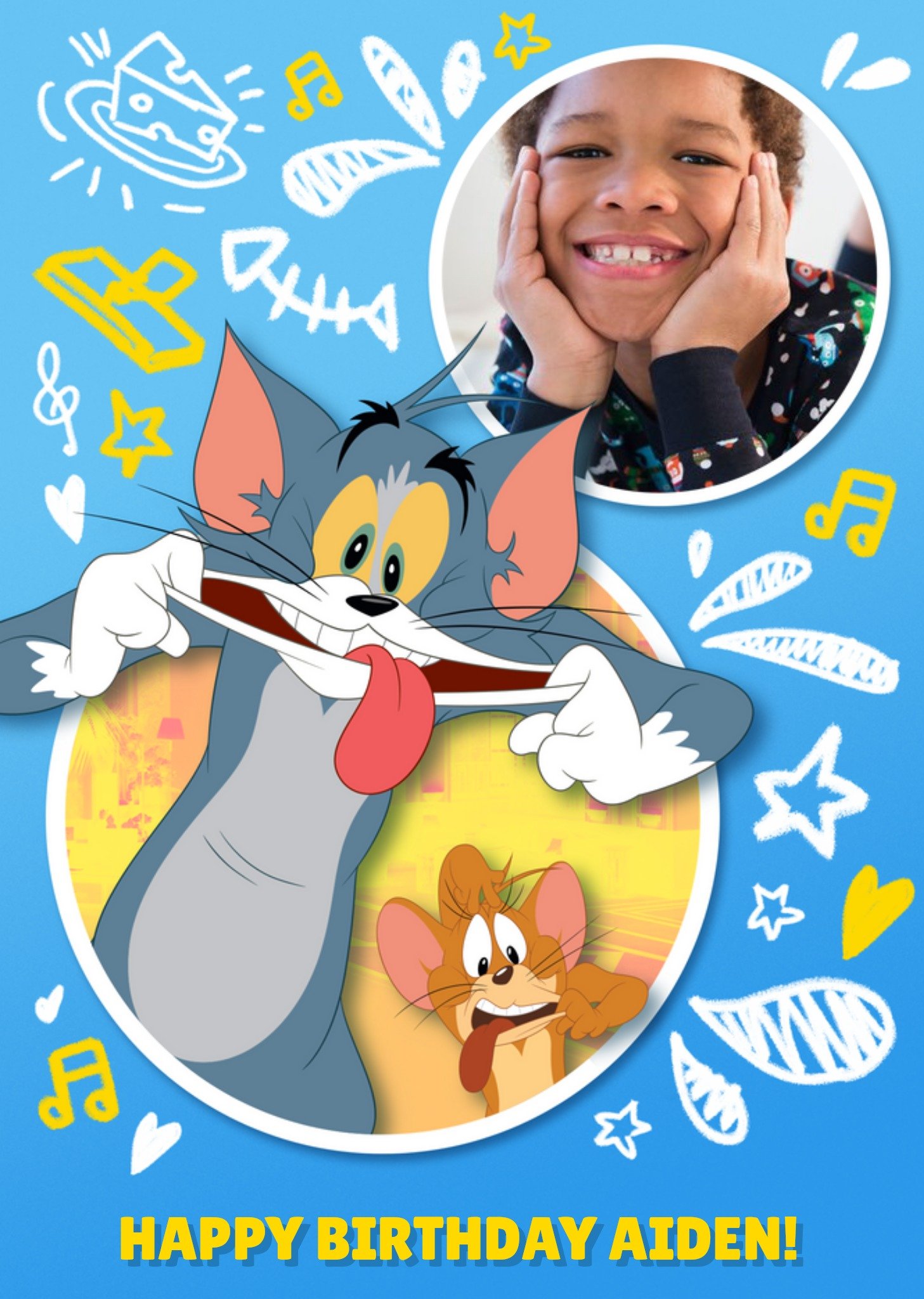 Other Tom And Jerry Movie Photo Upload Doodles Birthday Card Ecard