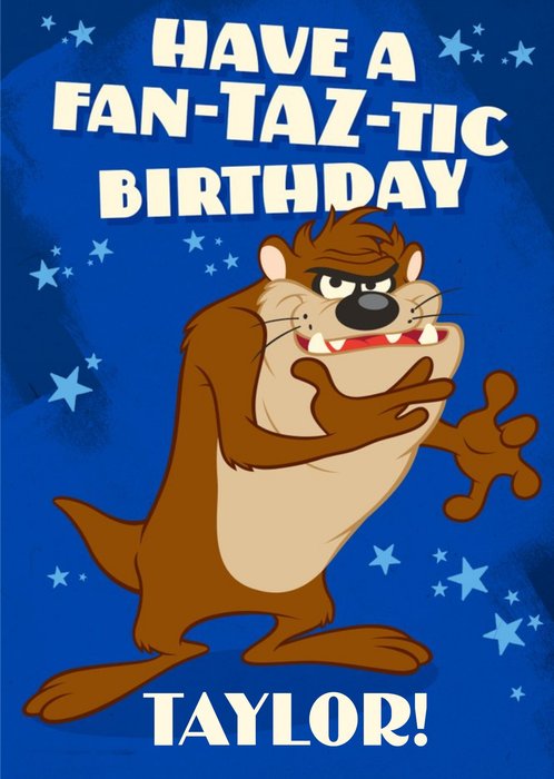 Looney Tunes Tazmanian Devil Birthday Card | Moonpig
