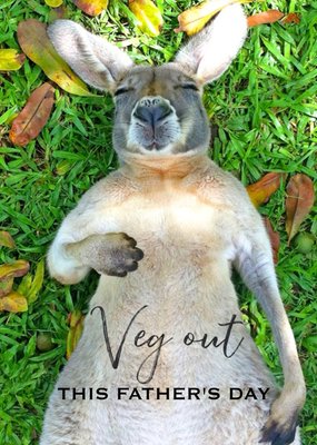 Photographic Kangaroo Veg Out Father's Day Card