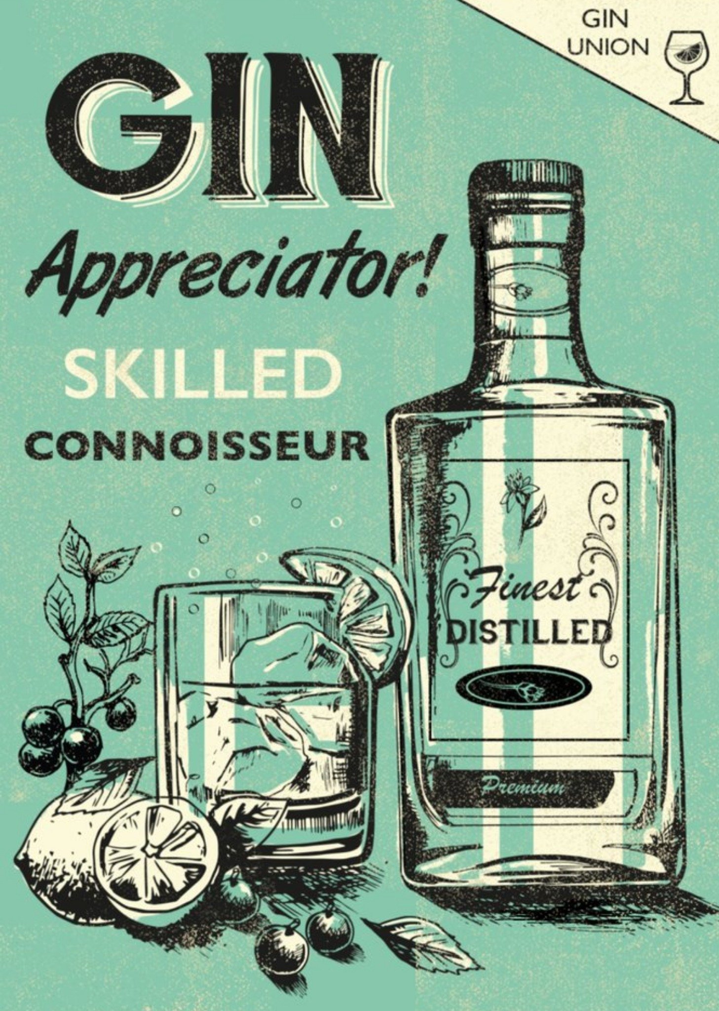 Moonpig Gin Appreciator Card, Large