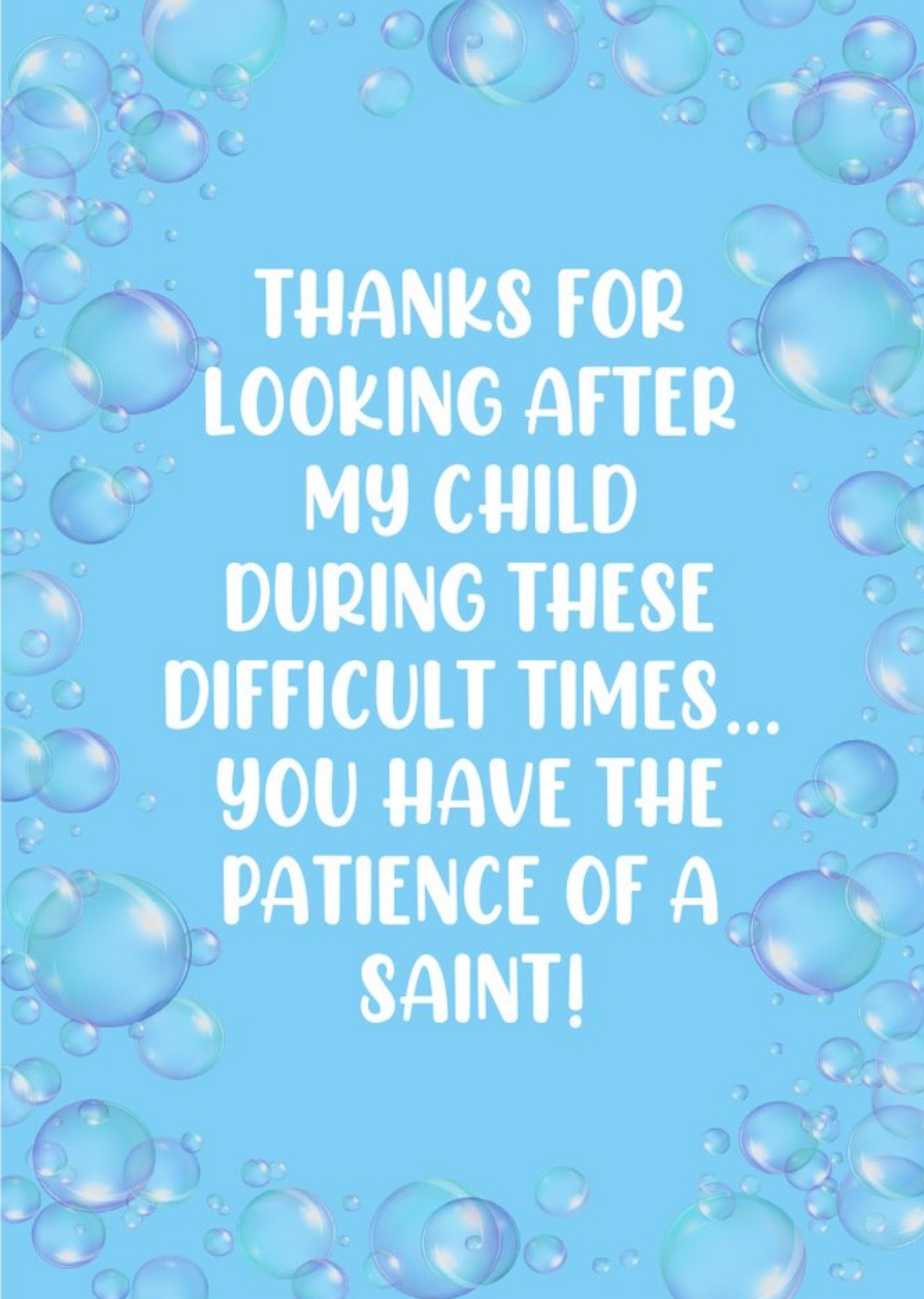 Filthy Sentiments Funny Covid Thanks For Looking After My Child Card Ecard