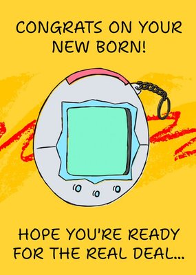New Baby Card - funny - retro