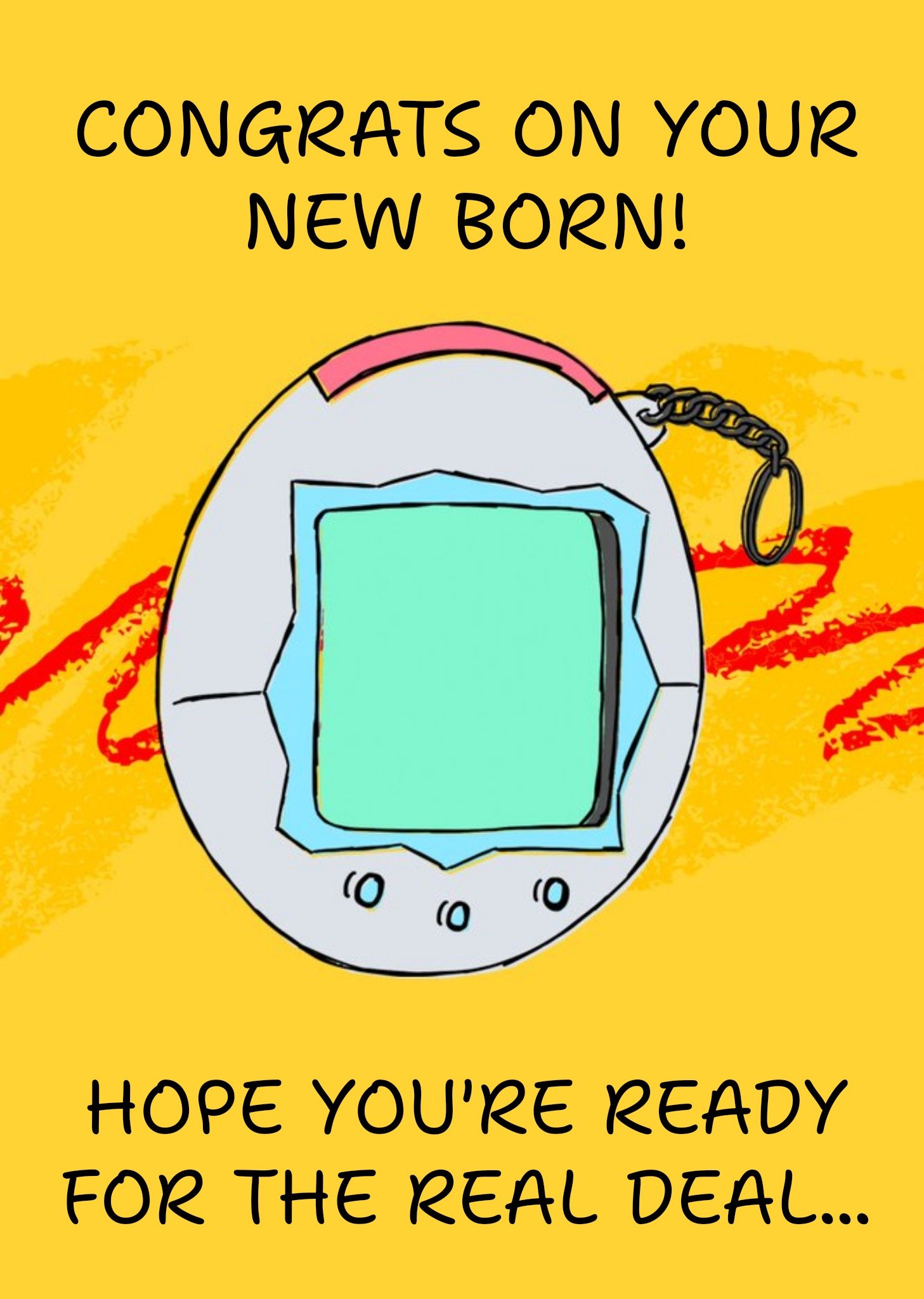 New Baby Card - Funny - Retro