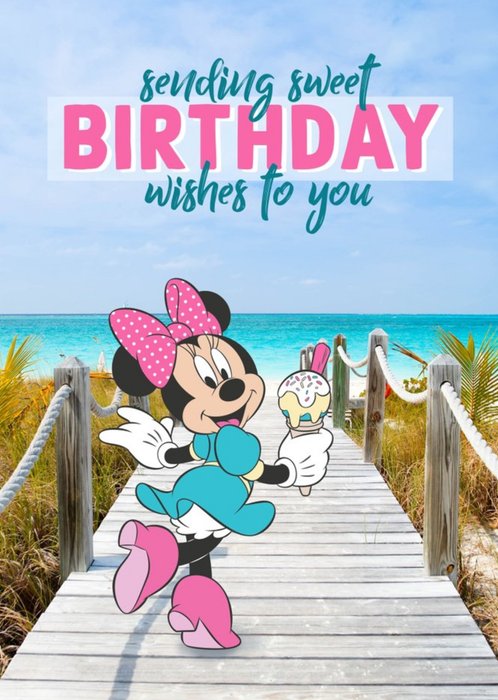 Disney Minnie Mouse Birthday Wishes Card