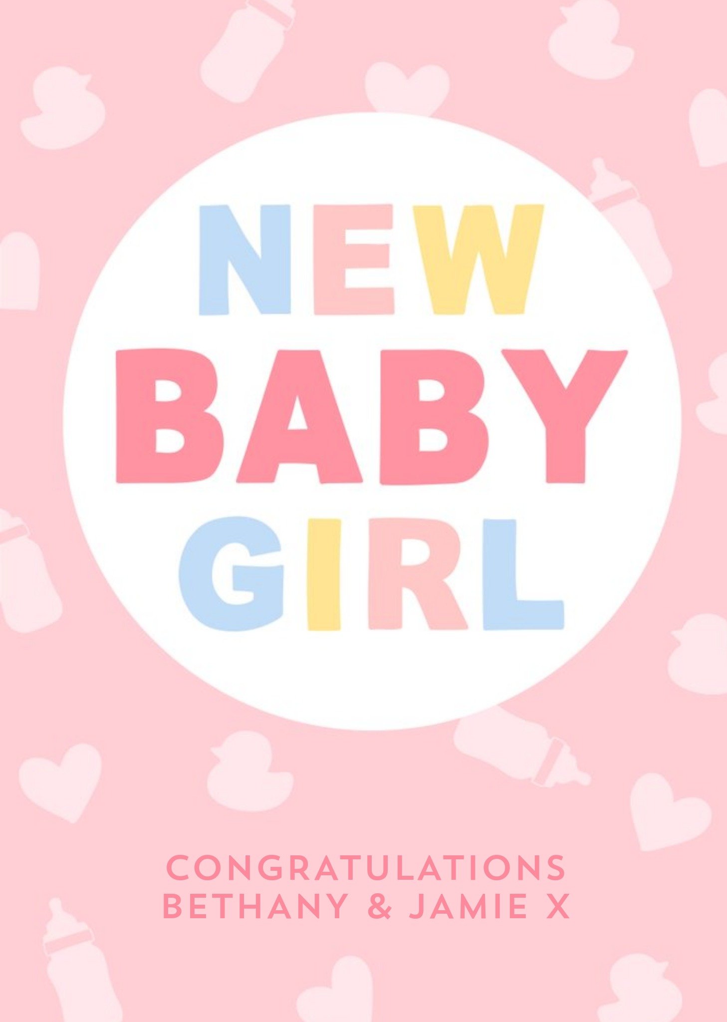 New Baby Girl Card Ecard