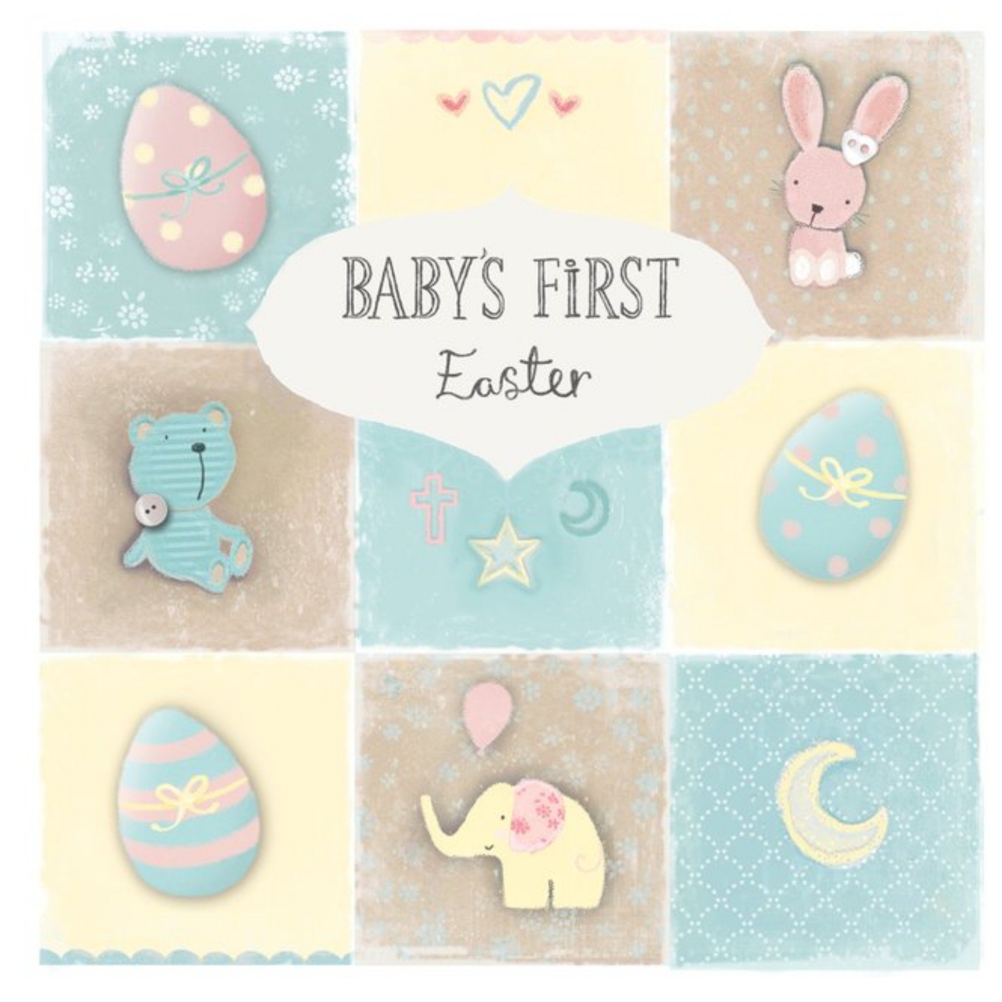 Cute Baby's First Easter Card, Square