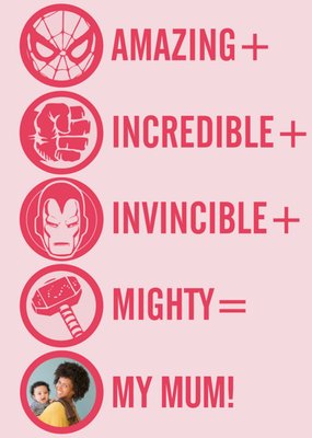 Mother's Day Card - Mum - Marvel Comics - photo upload card