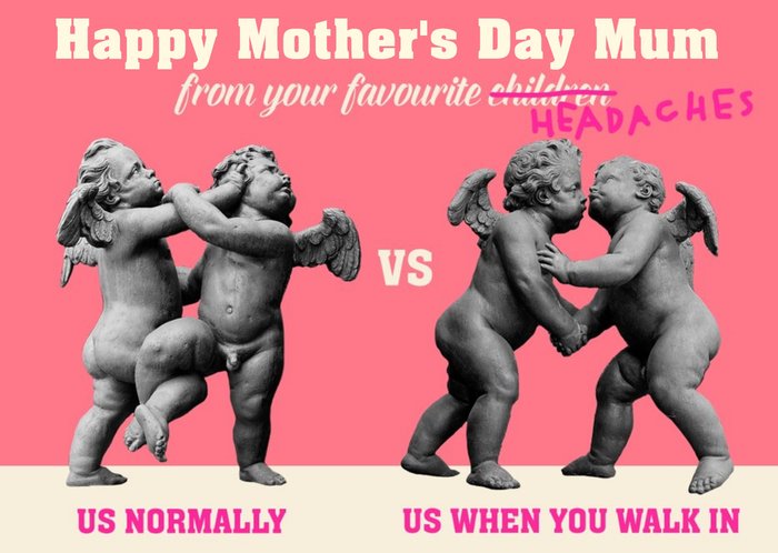 Funny Cupids Happy Mother's Day From The Both Of Us Card