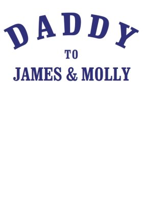 Navy Daddy To Personalised T-Shirt