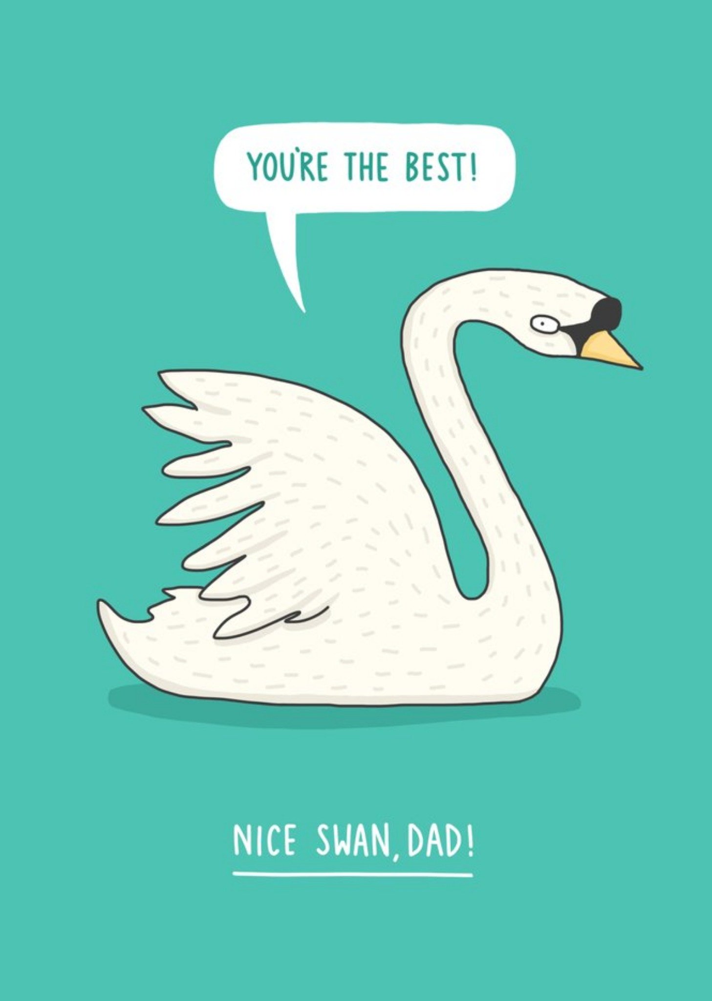 Moonpig Nice Swan Dad Card, Large