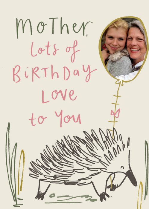 Brushed Up Animals Hedgehog Mum Birthday Card