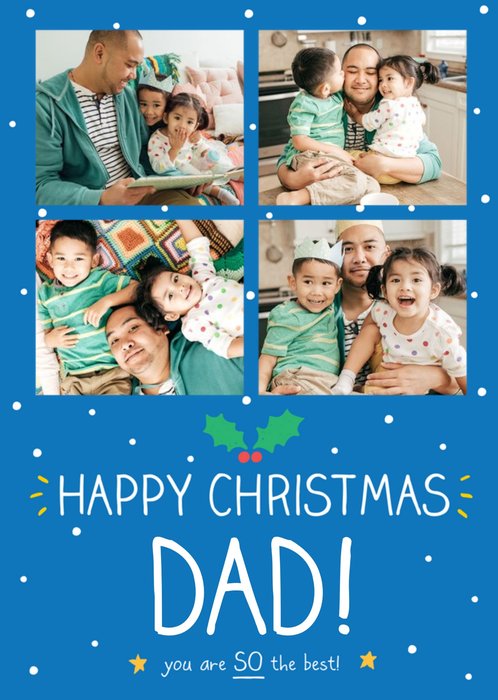 Happy Jackson Photo Upload Christmas Card For Dad, you are So the best!