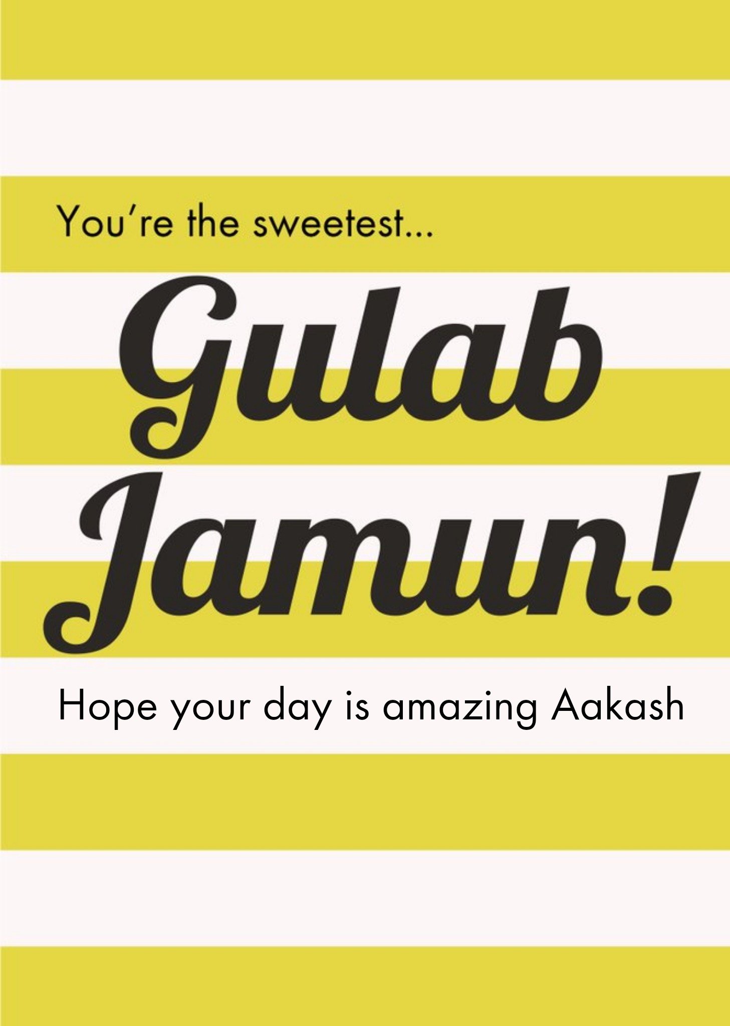 Eastern Print Studio Eastern Print You're The Sweetest Gulab Jamun Birthday Card, Large