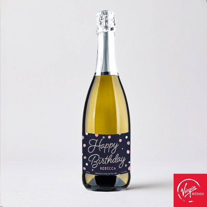 Personalised Happy Birthday Prosecco 75cl