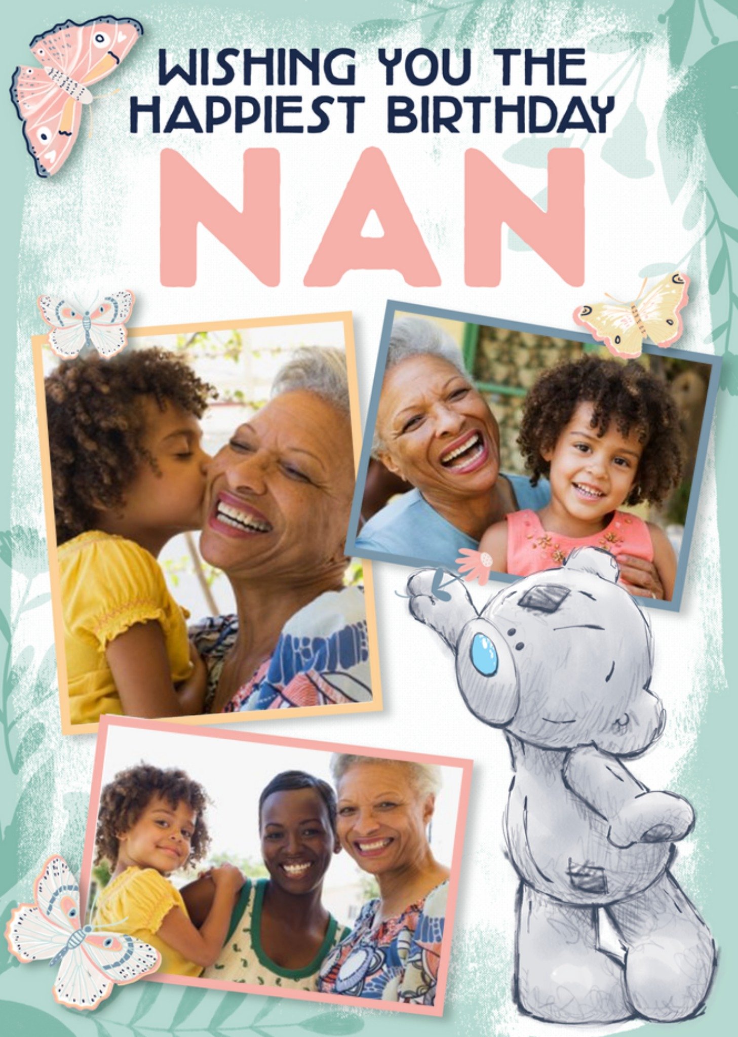 Me To You Tatty Teddy Wishing You The Happiest Birthday Nan Photo Upload Card Ecard