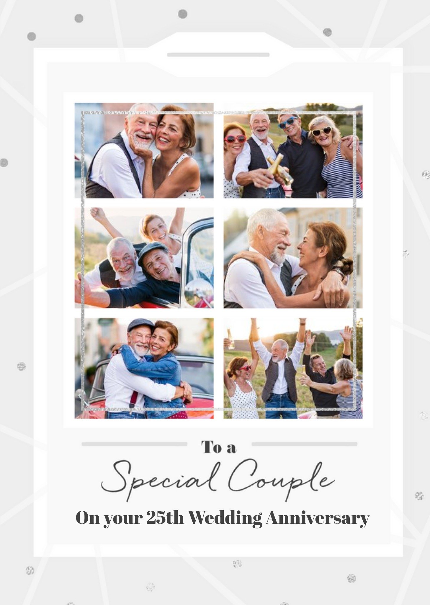 Moonpig To A Special Couple On Your 25th Wedding Anniversary Photo Upload Card, Large