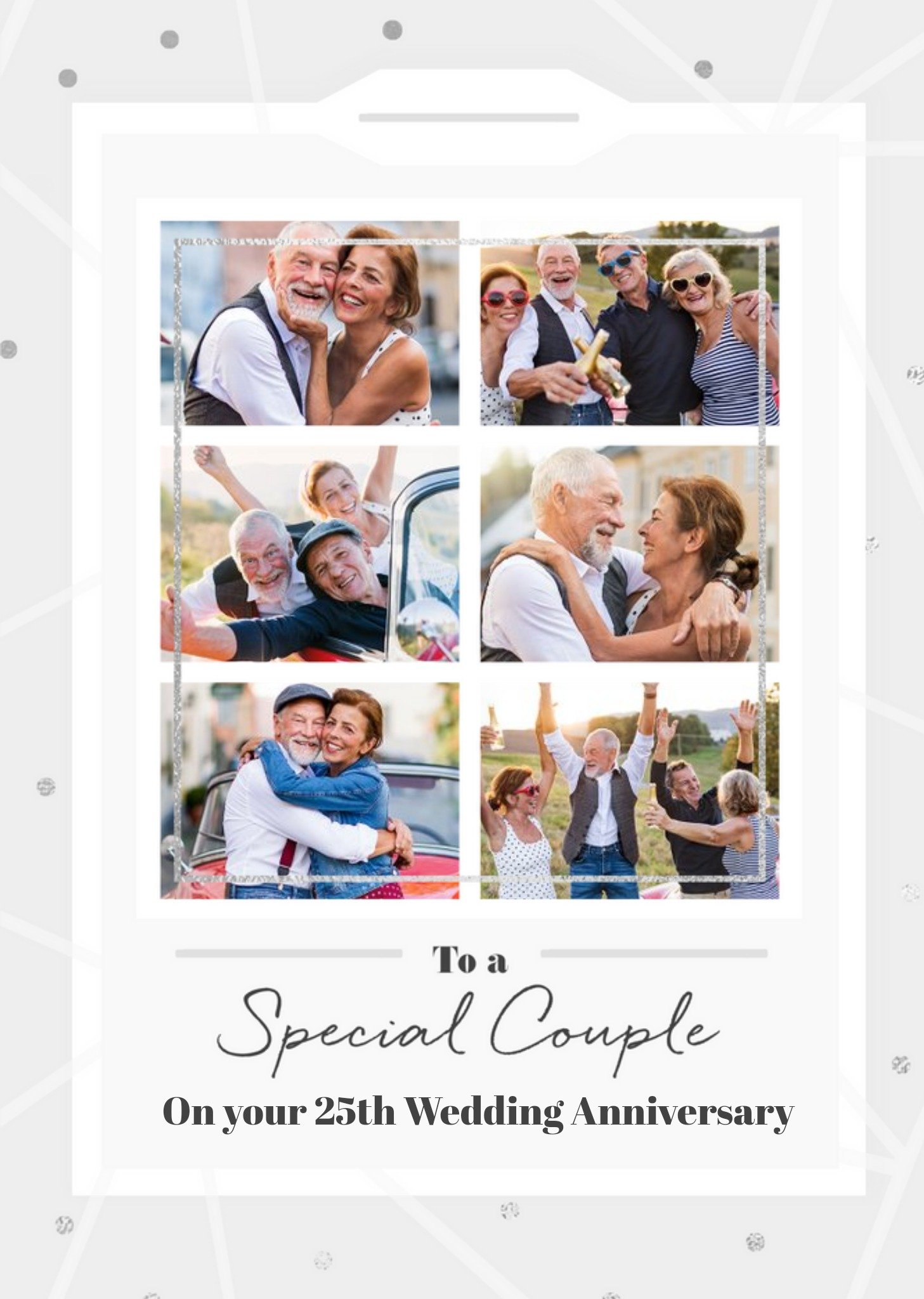 To A Special Couple On Your 25th Wedding Anniversary Photo Upload Card Ecard