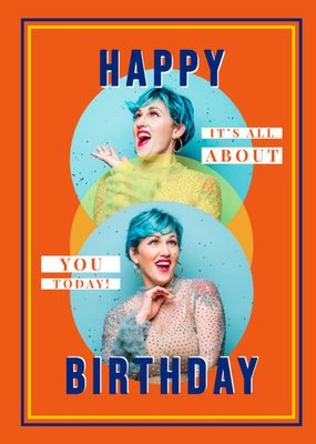 All About You Birthday Photo Upload Card