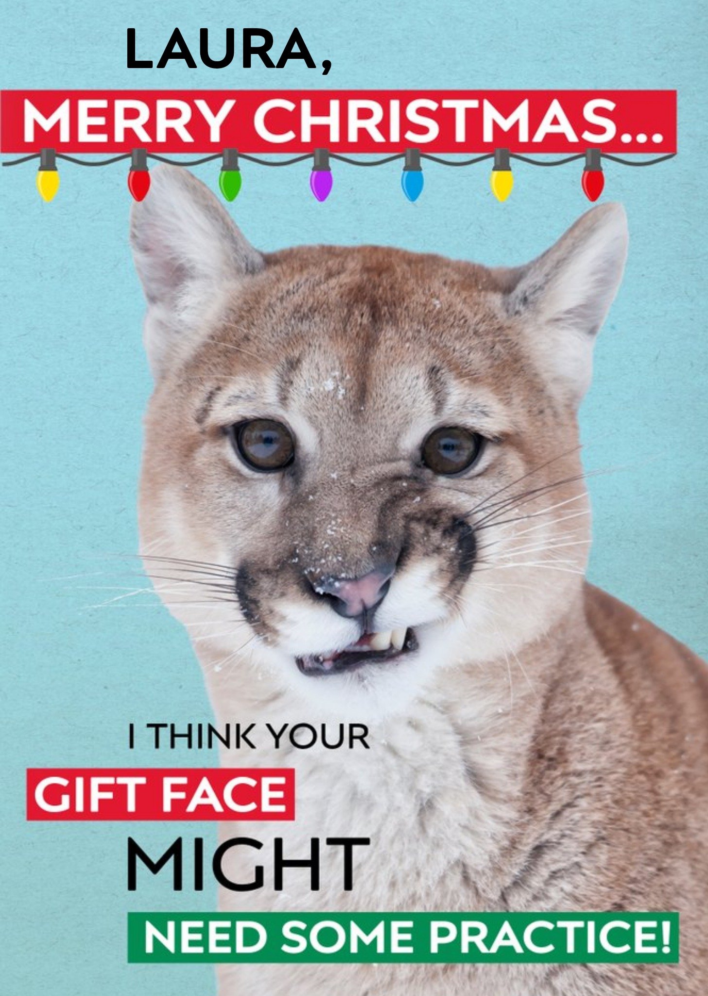 Gift Face Personalised Christmas Card Ecard